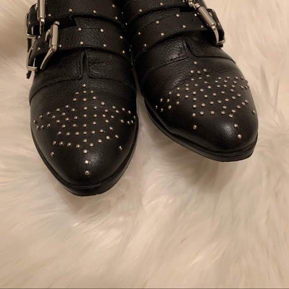 Rebecca Minkoff Studded Leather Black Booties 7.5 - Picture 6 of 14